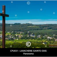 Carte postale – Panorama de Lavacherie et croix votive