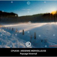 Carte postale – Paysage hivernal de l’Ardenne Merveilleuse