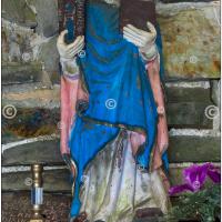 Carte postale – Lavacherie, statue de la Bonne Dame dans sa chapelle du Cheslin